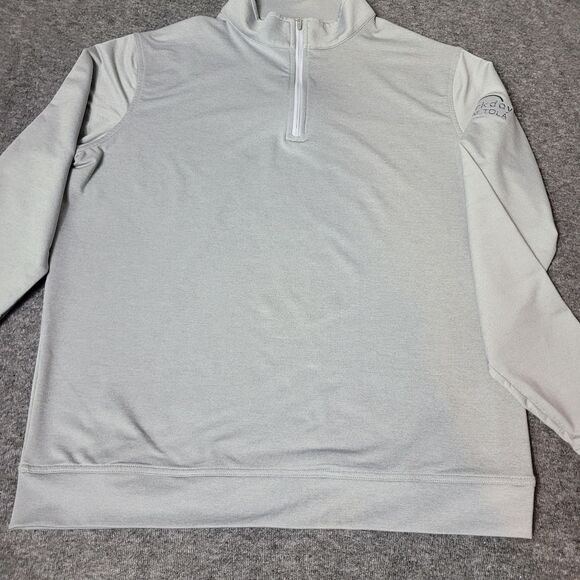 Peter Millar Performance Quarter Zip Men's Size L Gray Lightweight Casual - Picture 5 of 14